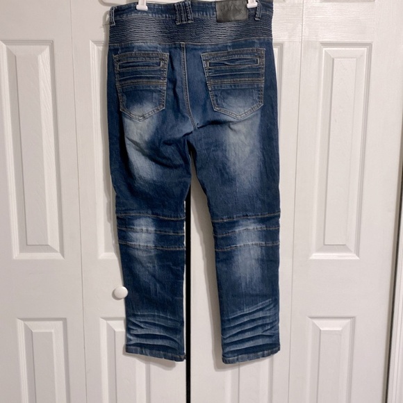 XRAY Jeans Men 34 x 30 Distressed Stacked Stretch Ribbed denim pants - Picture 7 of 14